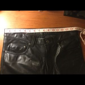 Mens Leather Pants Jeans Black Wilson Leather